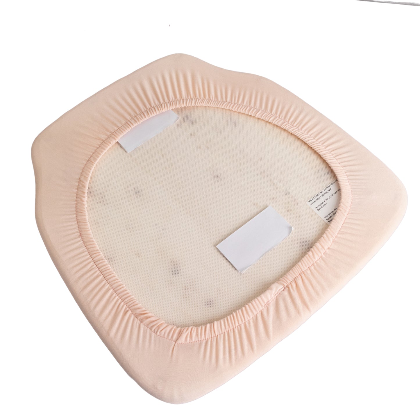 5 Pack Spandex Seat Pad Slipcovers for Chiavari Chairs Blush - Washable Stretch Fitted Design for Dining Chairs