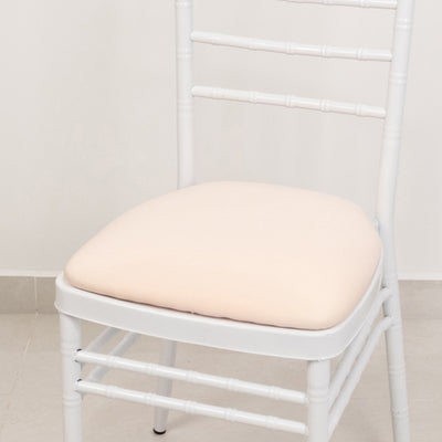 Sophisticated Blush Spandex Chiavari Chair Cushion Covers