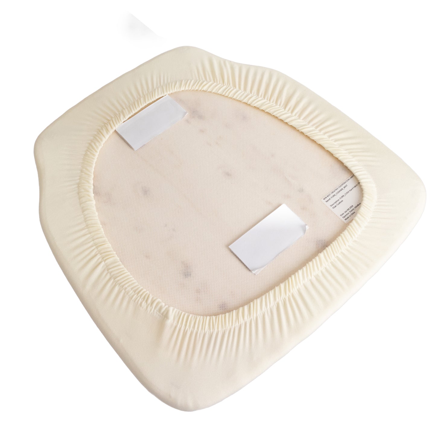 5 Pack Spandex Seat Pad Slipcovers for Chiavari Chairs Ivory - Washable Stretch Fitted Design for Dining Chairs