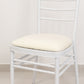 5 Pack Spandex Seat Pad Slipcovers for Chiavari Chairs Ivory - Washable Stretch Fitted Design for Dining Chairs