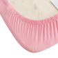 Pink spandex seat pad slipcover for Chiavari chairs, fitted and washable.
