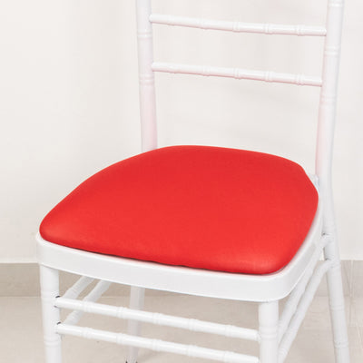 Sophisticated Red Spandex Chiavari Chair Cushion Covers