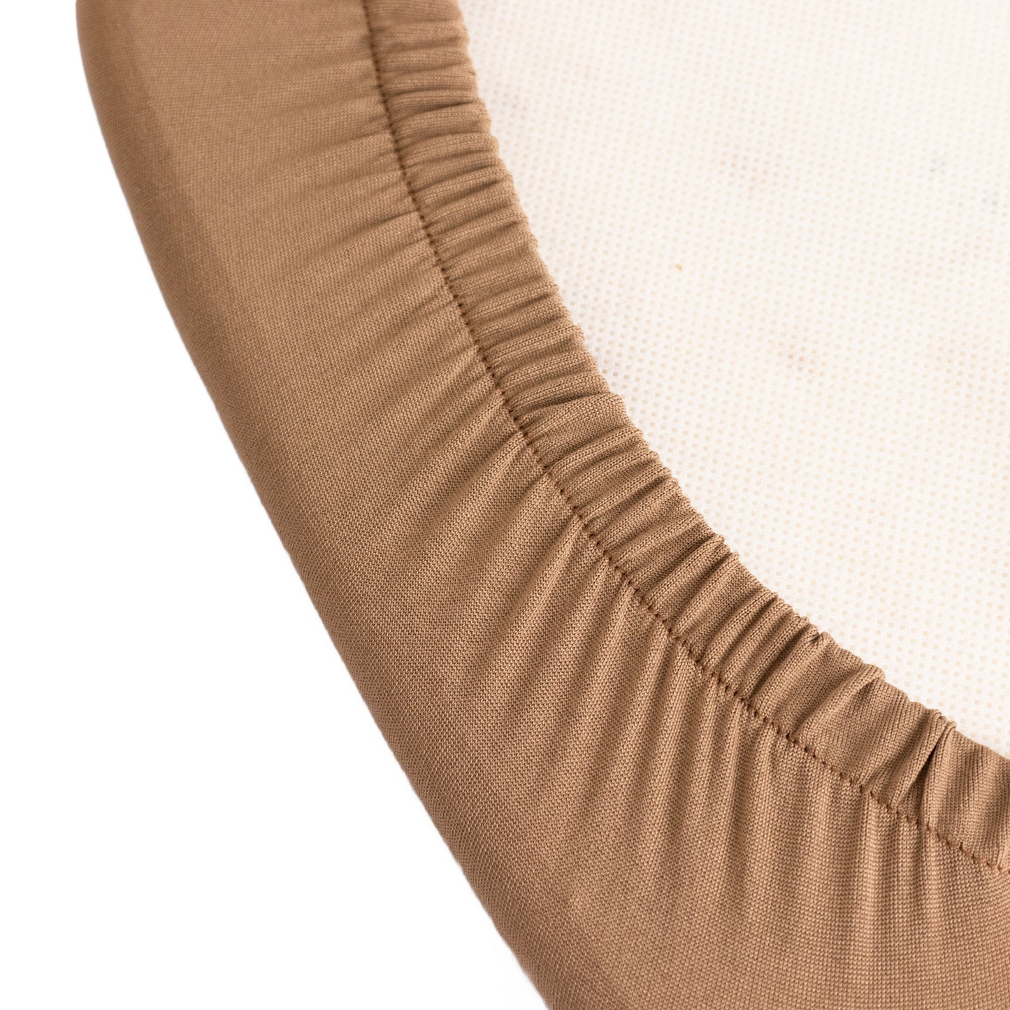 5 Pack Spandex Seat Pad Slipcovers for Chiavari Chairs Taupe - Washable Stretch Fitted Design for Dining Chairs