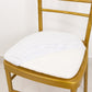 5 Pack Spandex Seat Pad Slipcovers for Chiavari Chairs White - Washable Stretch Fitted Design for Dining Chairs