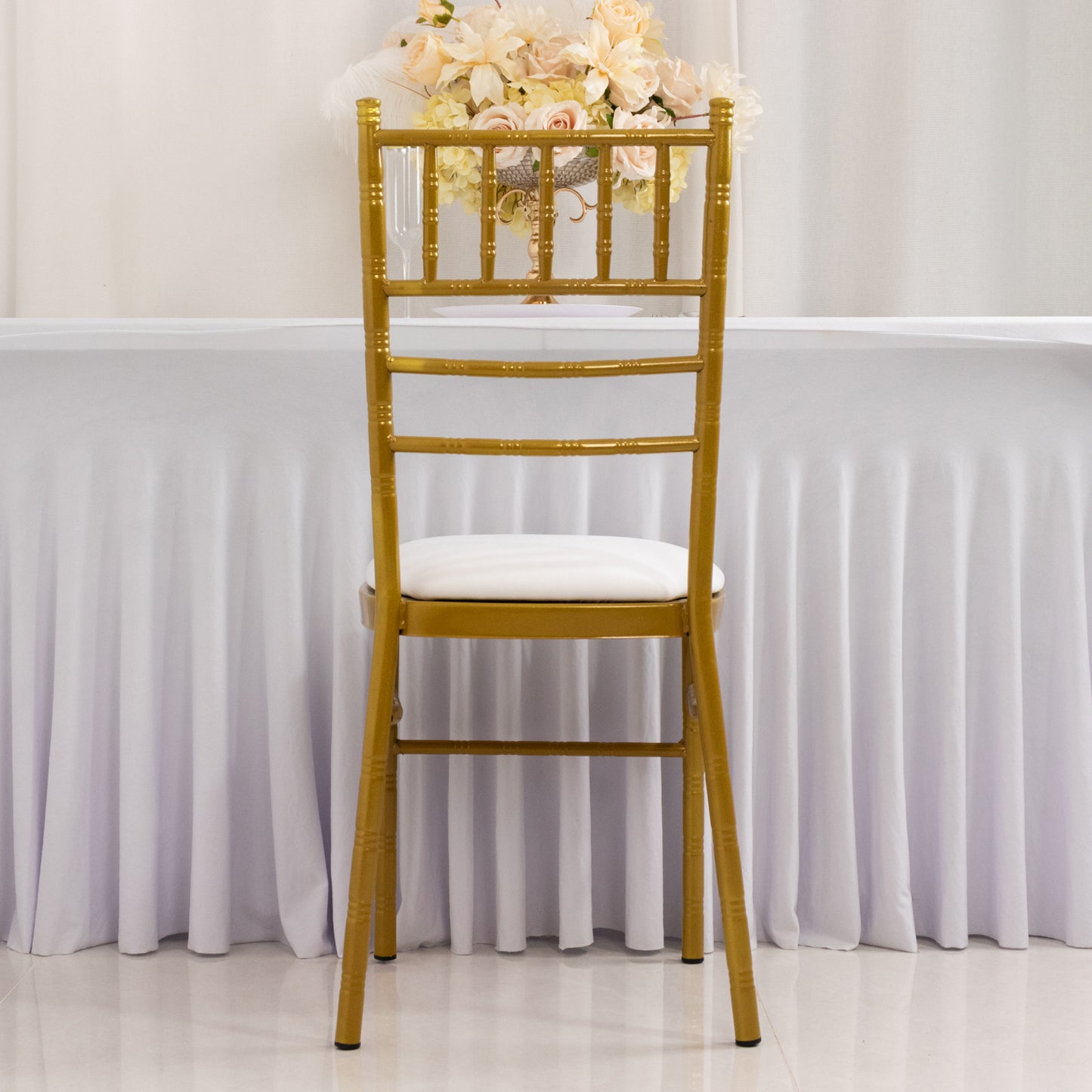 5 Pack Spandex Seat Pad Slipcovers for Chiavari Chairs White - Washable Stretch Fitted Design for Dining Chairs