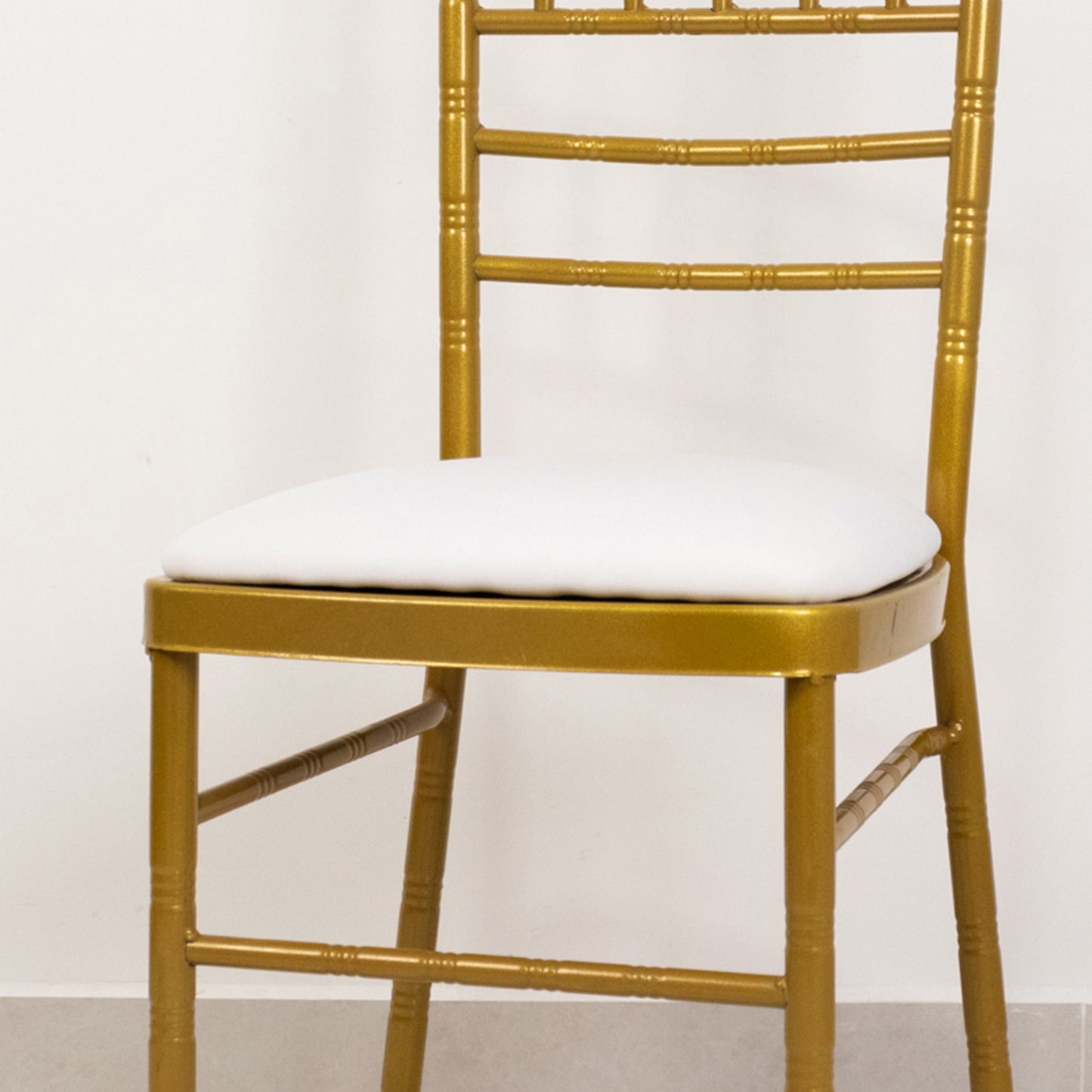 5 Pack Spandex Seat Pad Slipcovers for Chiavari Chairs White - Washable Stretch Fitted Design for Dining Chairs