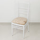 Beige crushed velvet seat pad cover for Chiavari chair.
