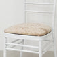 Beige crushed velvet seat pad cover for Chiavari chair.