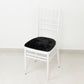 Black crushed velvet seat pad cover for Chiavari chair.