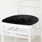 Black crushed velvet seat pad cover for Chiavari chair.