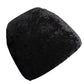 Black crushed velvet seat pad cover for Chiavari chairs.