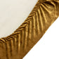 Gold crushed velvet seat pad cover for Chiavari chairs.