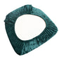 Hunter emerald green velvet seat pad cover for Chiavari chairs.