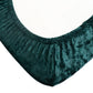 Hunter emerald green crushed velvet seat pad cover.