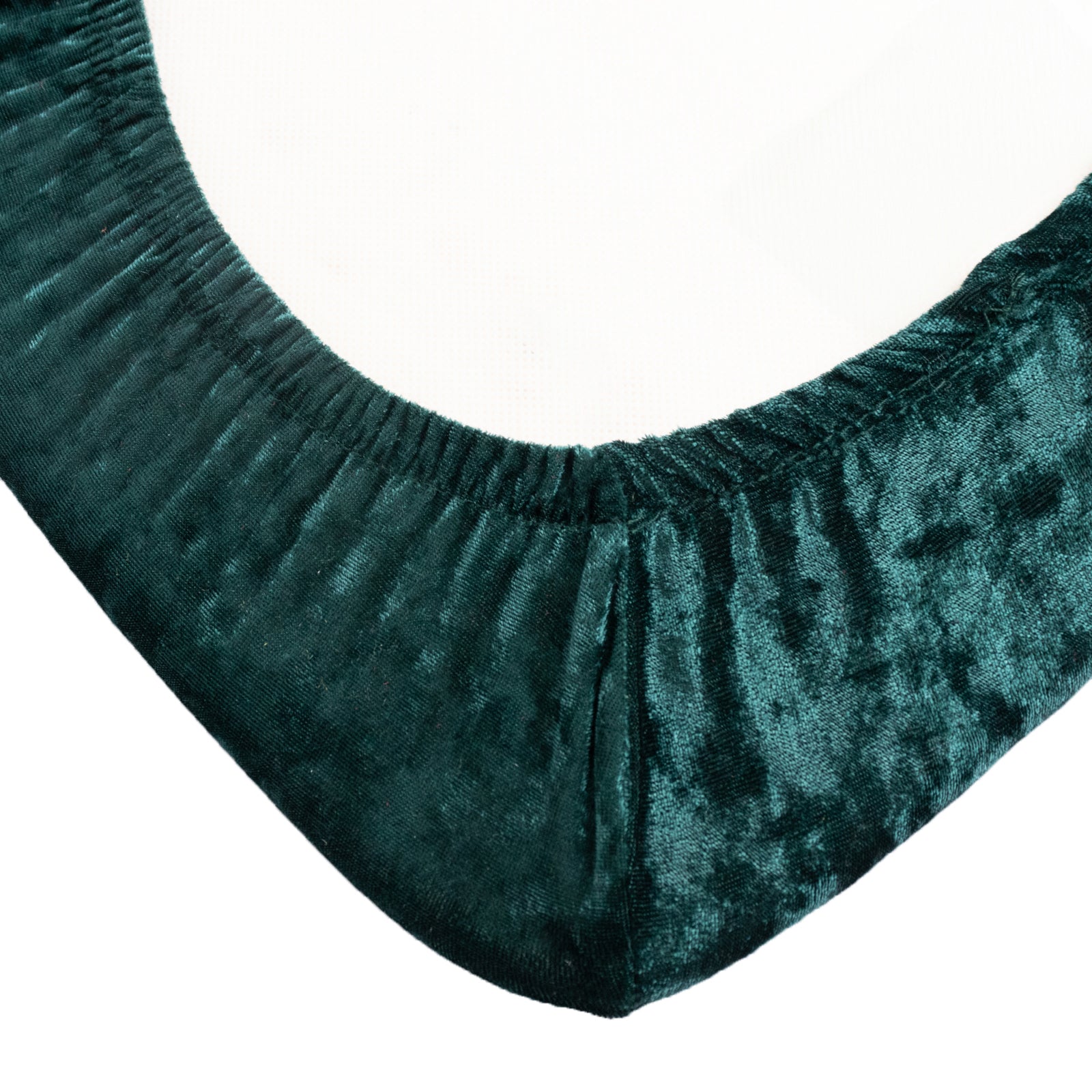 Hunter emerald green crushed velvet seat pad cover.