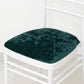 Hunter emerald green crushed velvet chair cushion cover.