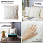 2 Pack | 18" White Faux Fur Sheepskin Throw Pillow Cases, Square Pillow Covers