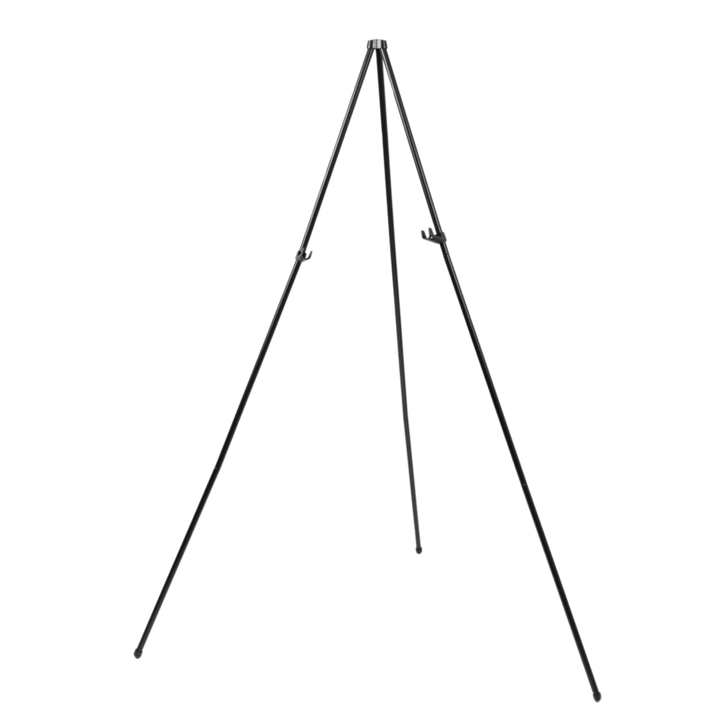 65" black metal easel stand, portable and adjustable for signs and art.