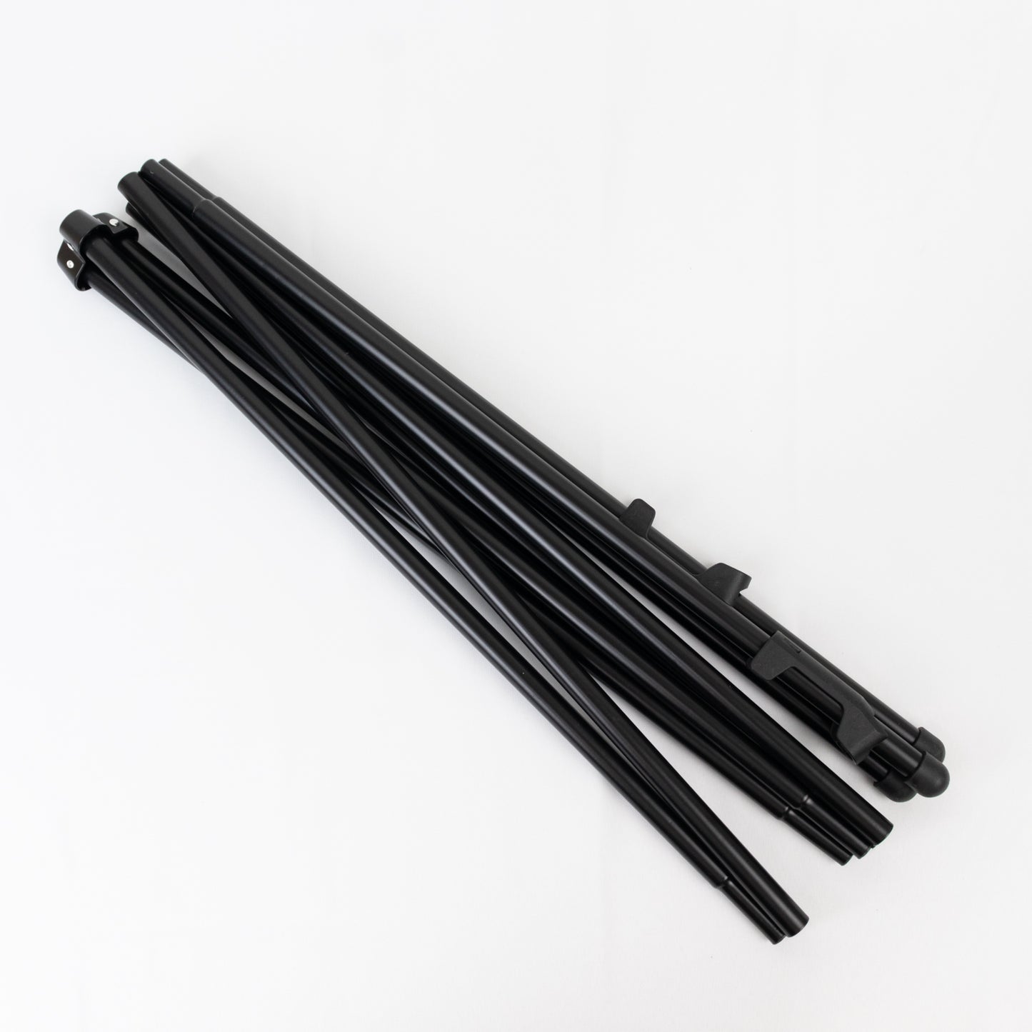 Black metal easel stand, portable and adjustable for signs and art.