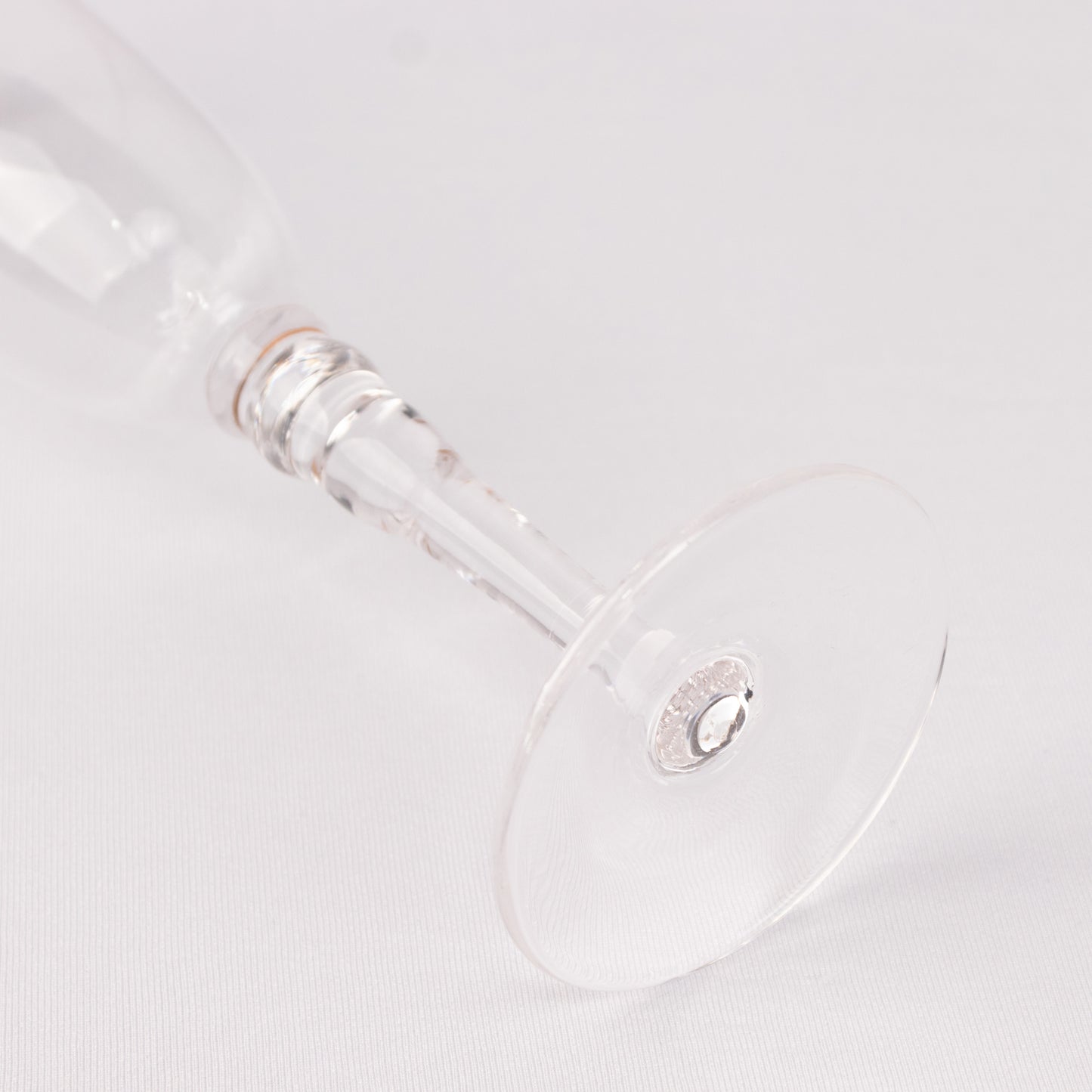 6 Pack Crystal Gold Rimmed Champagne Flute Glasses with Long Beaded Stem, 6oz Clear Toasting Cocktail Wine Glasses - 8.5"