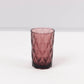 6 Pack Dusty Rose Crystal Cut Highball Cocktail Glasses with Heavy Base, 12oz Textured Whiskey Tumbler Drinking Glasses - 5"