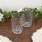6-Pack Whiskey Glasses Clear Textured Crystal Cut Design with Heavy Base - Highball Tumblers for Parties & Events 12oz 5"