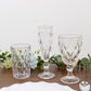 6-Pack Whiskey Glasses Clear Textured Crystal Cut Design with Heavy Base - Highball Tumblers for Parties & Events 12oz 5"