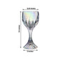 6 Pack Prism Cut Crystal Wine Glass Goblets – Iridescent Clear 10oz Stemware Set for Red & White Wine