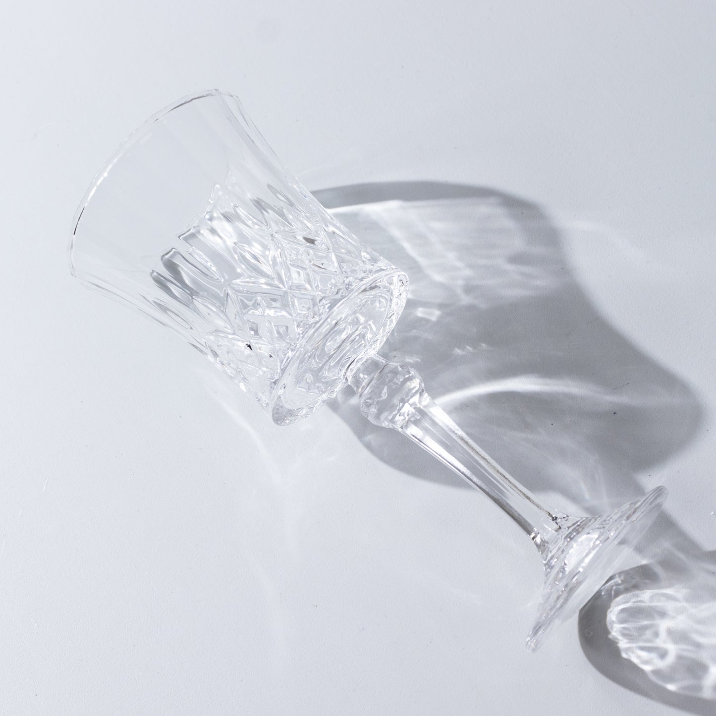 6 Pack 9oz Crystal Cut Glass Goblets Clear – Elegant Vintage Wine, Water & Cocktail Glasses for Table Settings