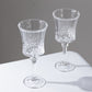 6 Pack 9oz Crystal Cut Glass Goblets Clear – Elegant Vintage Wine, Water & Cocktail Glasses for Table Settings
