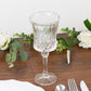 6 Pack 9oz Crystal Cut Glass Goblets Clear – Elegant Vintage Wine, Water & Cocktail Glasses for Table Settings