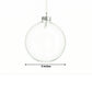 8 Pack 3" Clear Glass Hanging Ornament Balls, Fillable Round Baubles with Removable Silver Caps for 