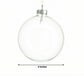 4 Pack 4" Clear Glass Hanging Ornament Balls, Fillable Round Baubles with Removable Silver Caps for 