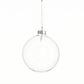 4 Pack 4" Clear Glass Hanging Ornament Balls, Fillable Round Baubles with Removable Silver Caps for 