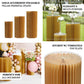 Gold cylinder display column stand with a versatile top plate for all occasions.