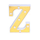 6" Gold 3D Marquee Letters - Warm White 7 LED Light Up Letters - Z