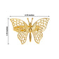 Gold metal butterfly napkin ring, decorative laser cut design.