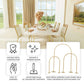 Gold metal Chiara arch wedding cake display stand centerpiece.
