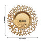 13" gold molten branch acrylic charger plate with decorative lace design.