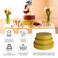 Gold rhinestone metal pedestal cake stand for elegant dessert display.