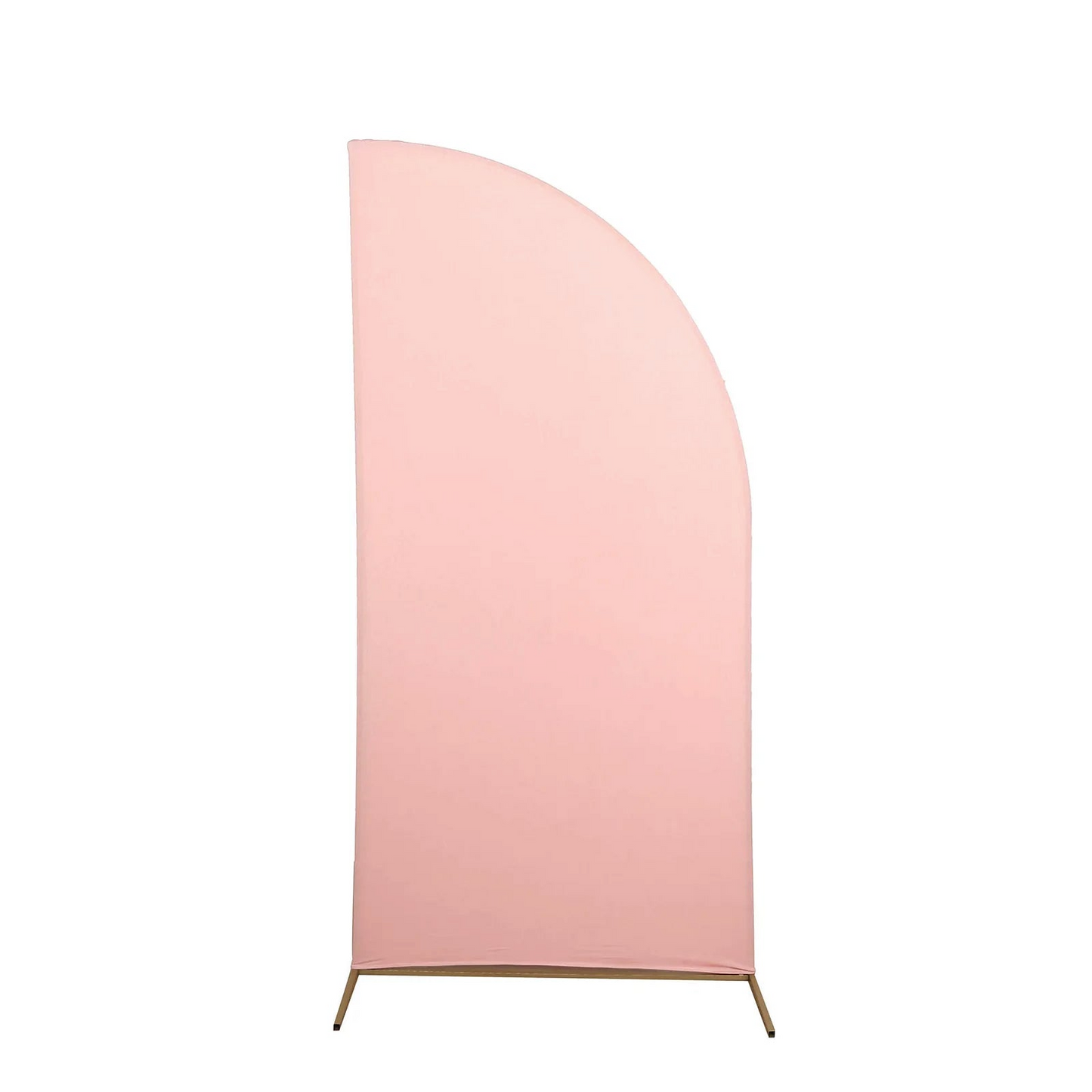 7ftx3ft Matte Dusty Rose Fitted Spandex Half Moon Wedding Arch Cover, Custom Fit Chiara Backdrop Stand Cover