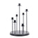 7 arms | black thick round base