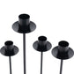 Cluster Candelabra Taper Candle Holder 7-Arm Black Metal Wedding Centerpiece - Table Decor 15"