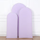 Set of 3 | Matte Lavender Lilac Spandex Fitted Wedding Arch Covers For Round Top Chiara Backdrop Stands - 5ft, 6ft, 7ft