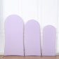 Set of 3 | Matte Lavender Lilac Spandex Fitted Wedding Arch Covers For Round Top Chiara Backdrop Stands - 5ft, 6ft, 7ft