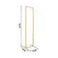 Slim gold metal wedding arch perfect for backdrops.