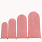 Set of 4 Rose Gold Spandex Chiara Wedding Arch Covers With Metallic Finish, Fitted Covers For Round Top Backdrop Stands - 4ft, 5ft, 6ft, 7ft