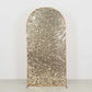 7ft Sparkly Champagne Big Payette Sequin Fitted Wedding Arch Cover for Round Top Chiara Backdrop Stand