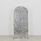 6ft Sparkly Silver Big Payette Sequin Fitted Wedding Arch Cover for Round Top Chiara Backdrop Stand