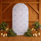 French toile blue & white floral backdrop for wedding decor.